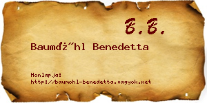 Baumöhl Benedetta névjegykártya